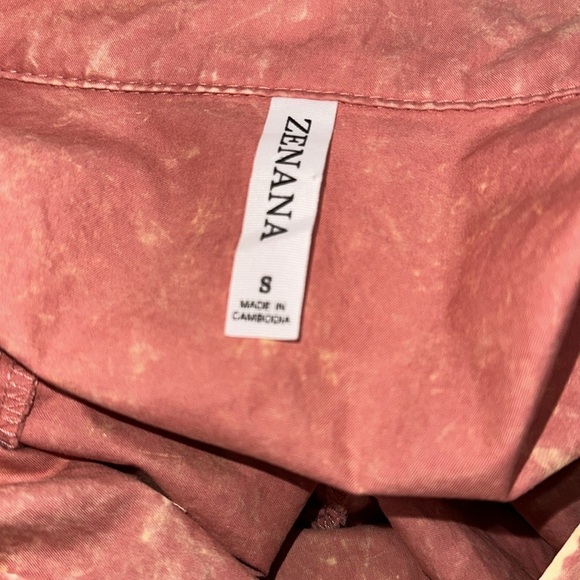 Zenana trendy Button-Up shirt boho size small with pockets - Picture 7 of 8